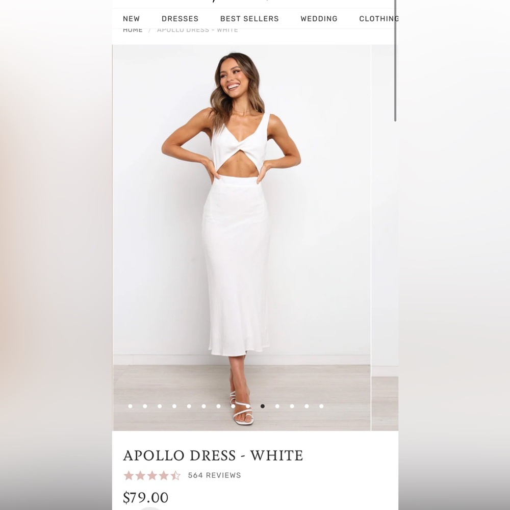 Petal + Pup APOLLO DRESS - WHITE, US 6